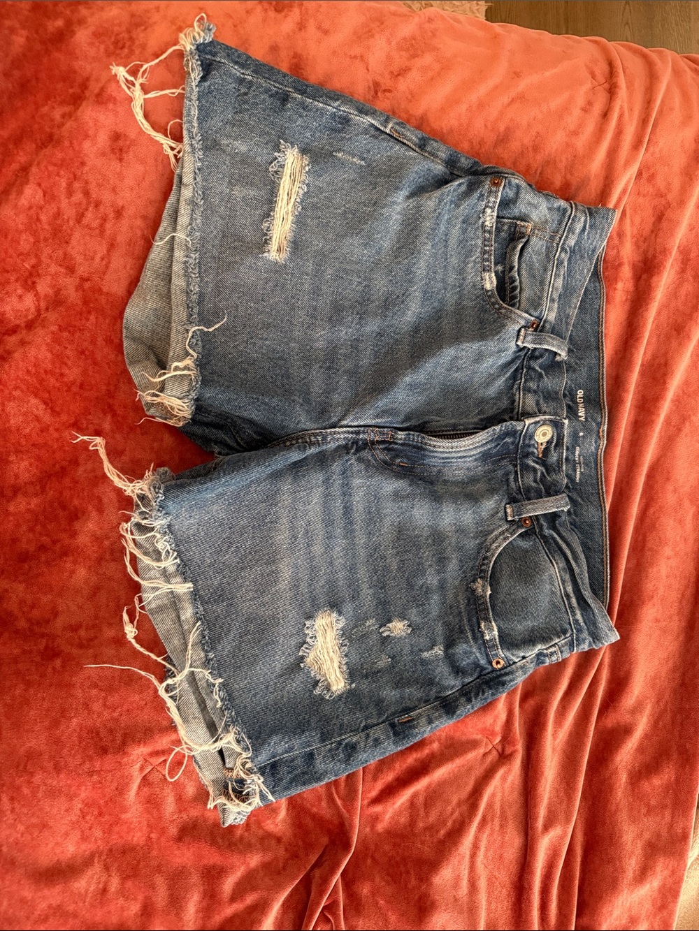 Old Navy Distressed Dark Blue Denim Cutoff Shorts